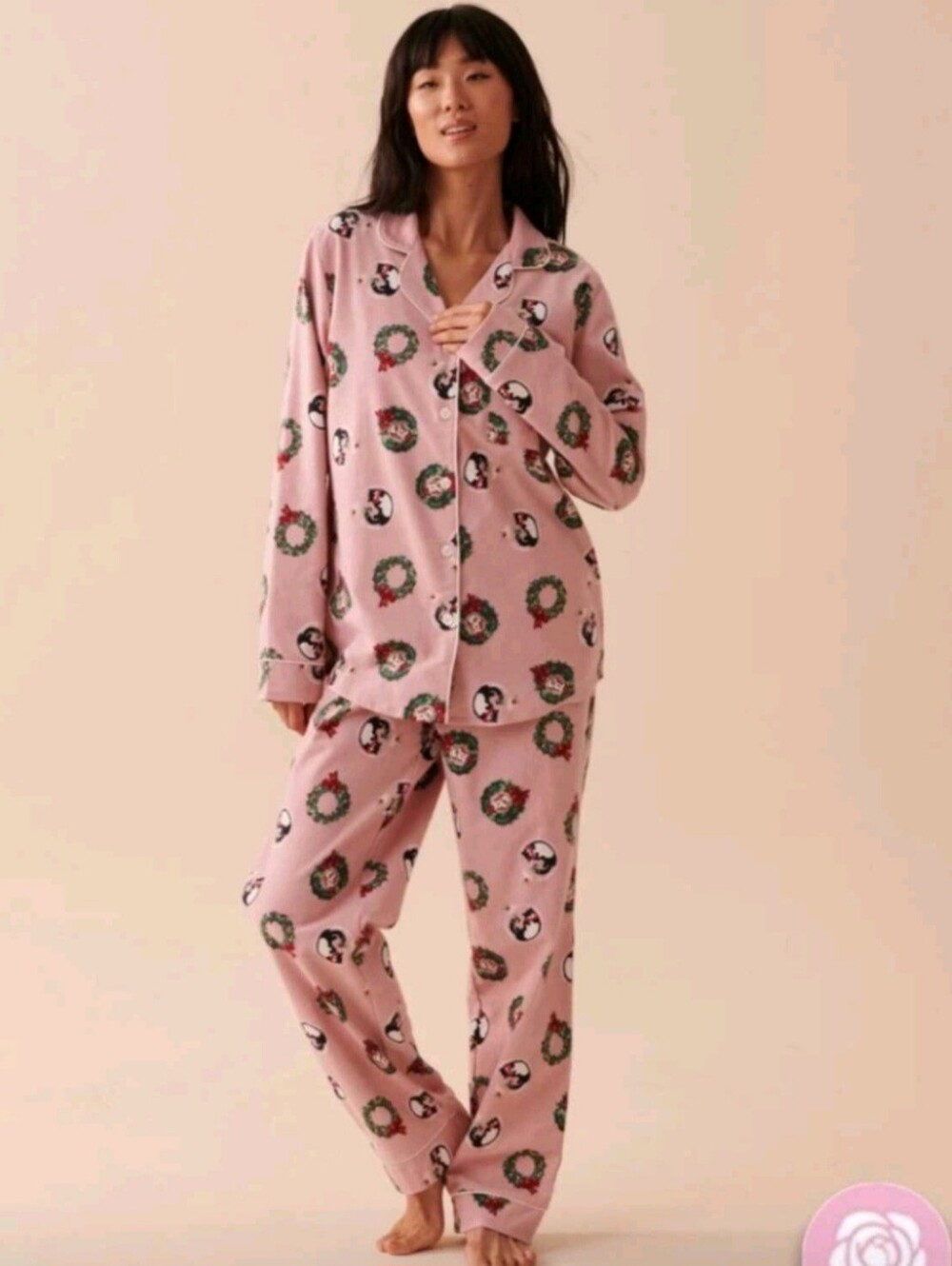 La Vie En Rose Flannel Pajama  Pj set